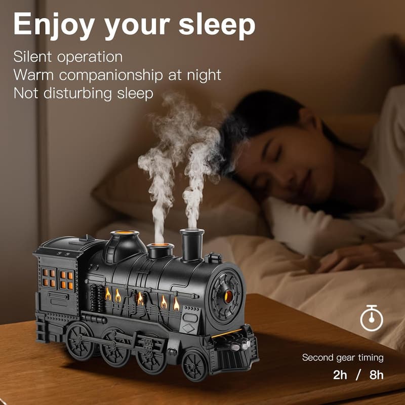 Train Essential Oil Diffuser - 300ml Aromatherapy Humidifier