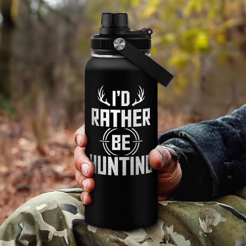 Hunting Insulated Bottle - 32oz Stainless Steel for Men