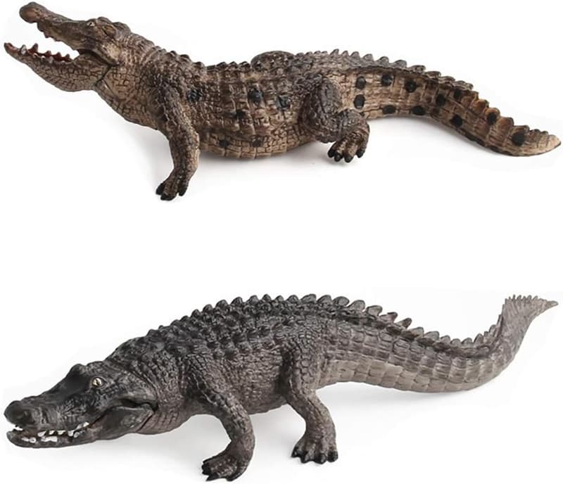 Realistic Crocodile Model Figures - 2 Pcs Educational Toys