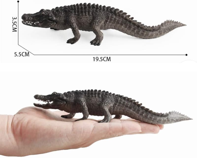 Realistic Crocodile Model Figures - 2 Pcs Educational Toys