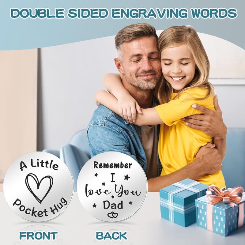 Inspirational Pocket Hug Keychain with PU Leather for All