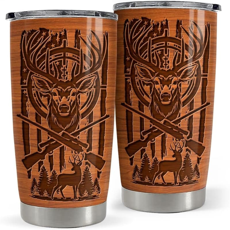20oz Stainless Steel Insulated Travel Mug for Hunters