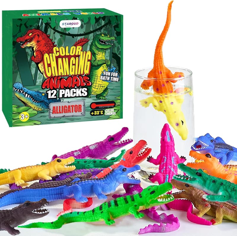 Color Changing Alligator Bath Toys for Toddlers (12 盒)