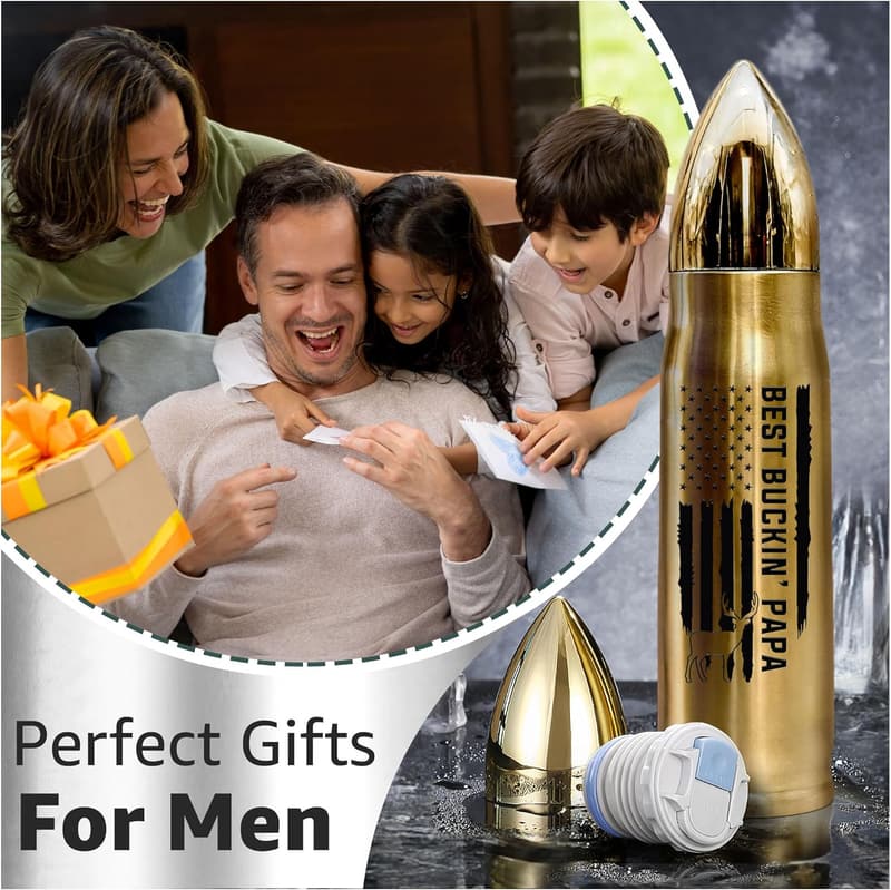 17oz Stainless Steel Bullet Tumbler for Men - Perfect Birthday Gift
