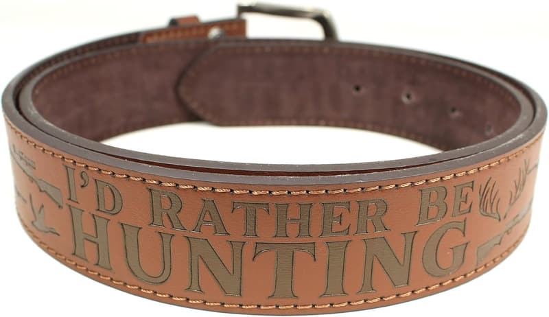Leather Belt Strap with Metal Buckle - 1.5