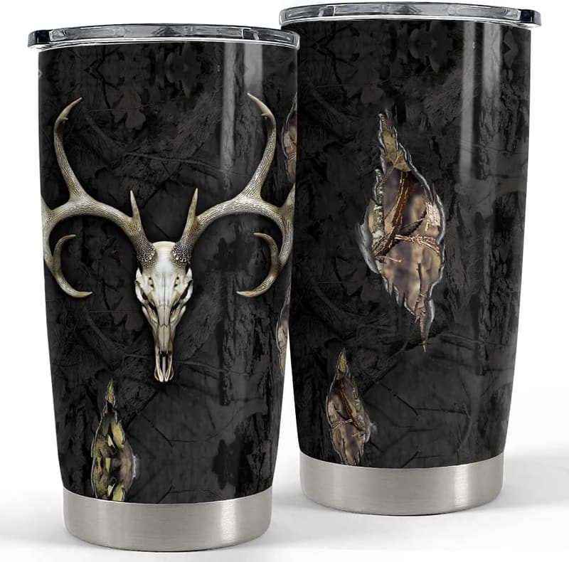 Hunting Tumbler with Lid - 20oz Camouflage Gift for Men