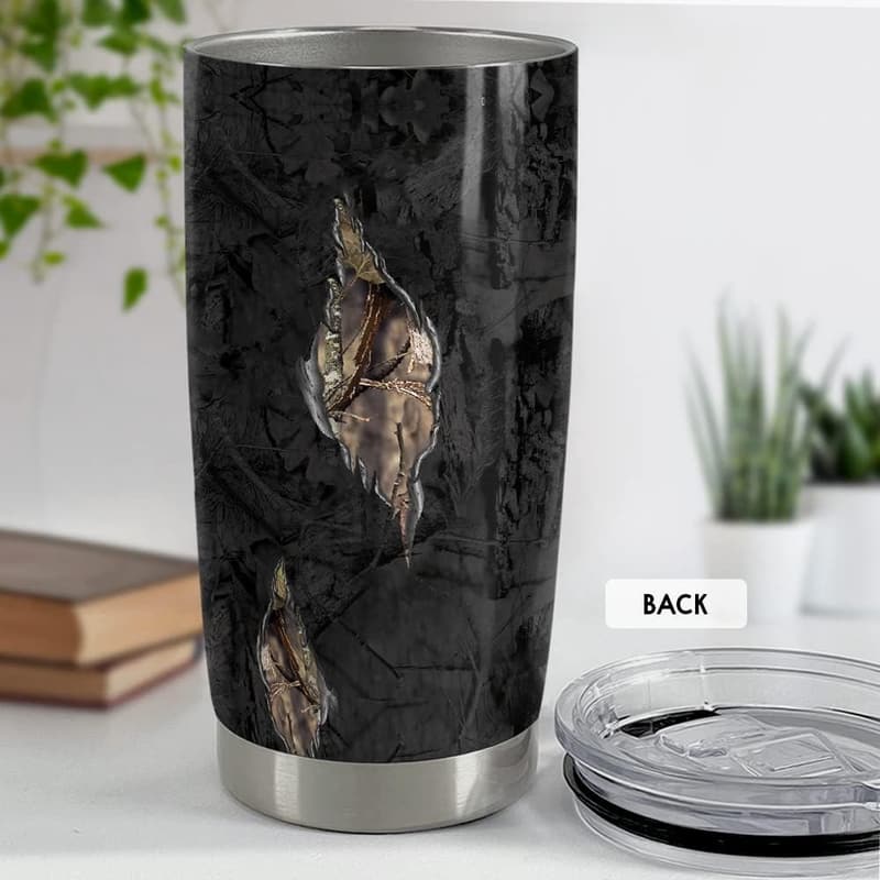 Hunting Tumbler with Lid - 20oz Camouflage Gift for Men