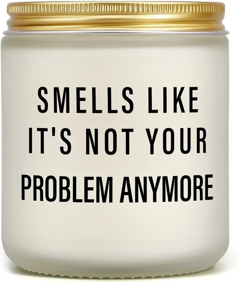 Retirement Gift: Funny Lavender Scented Candle for Coworkers