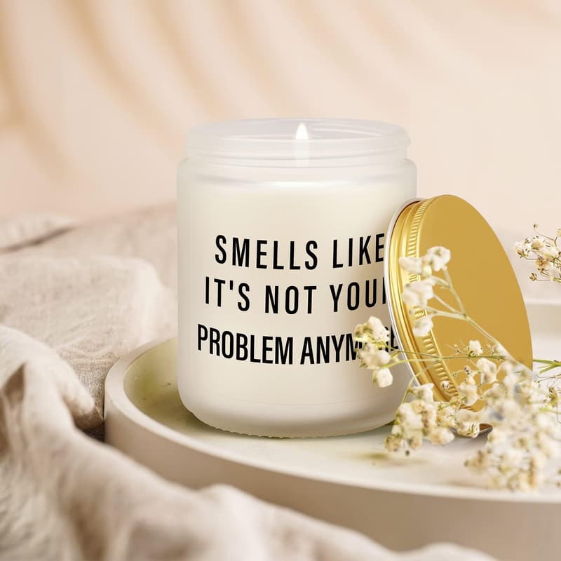 Retirement Gift: Funny Lavender Scented Candle for Coworkers