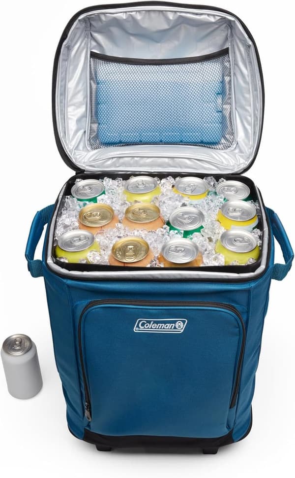 Portable Insulated Cooler - 42 Can Capacity, Leak-Proof