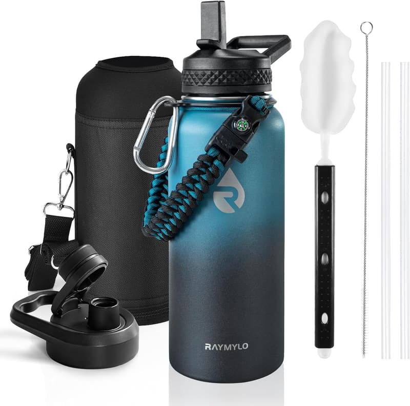 32 oz Insulated Stainless Steel Water Bottle - Leak Proof, Triple Wall