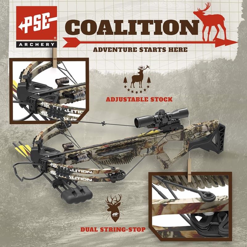 Mini Crossbow for Hunting and Target Shooting - 300 FPS, 130 Lbs