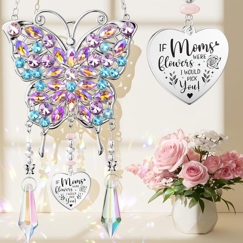 Butterfly Crystal Sun Catcher for Mom - Mother's Day Gift