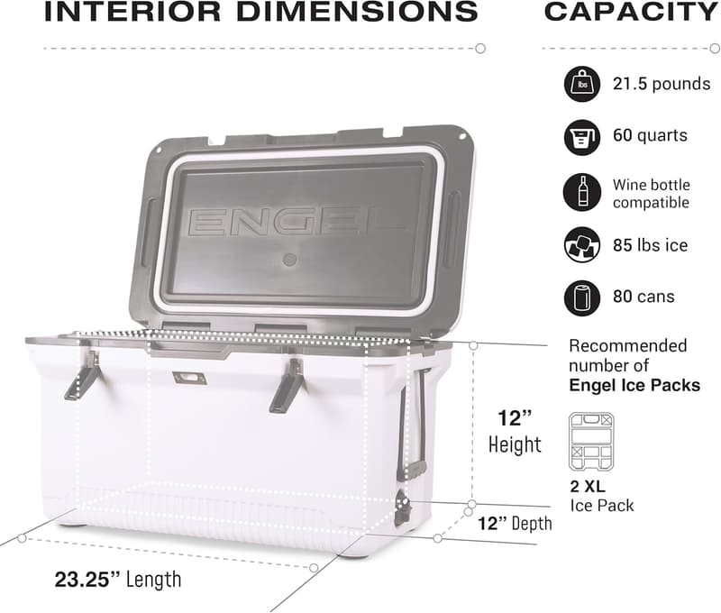 60 QT Ultra-Light Cooler with Basket & Bottle Opener
