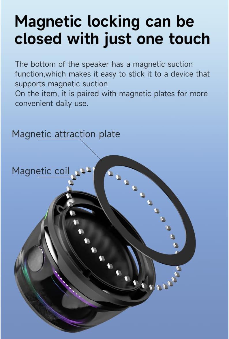 Portable Bluetooth Speaker with RGB Lights & 3D Sound Effect