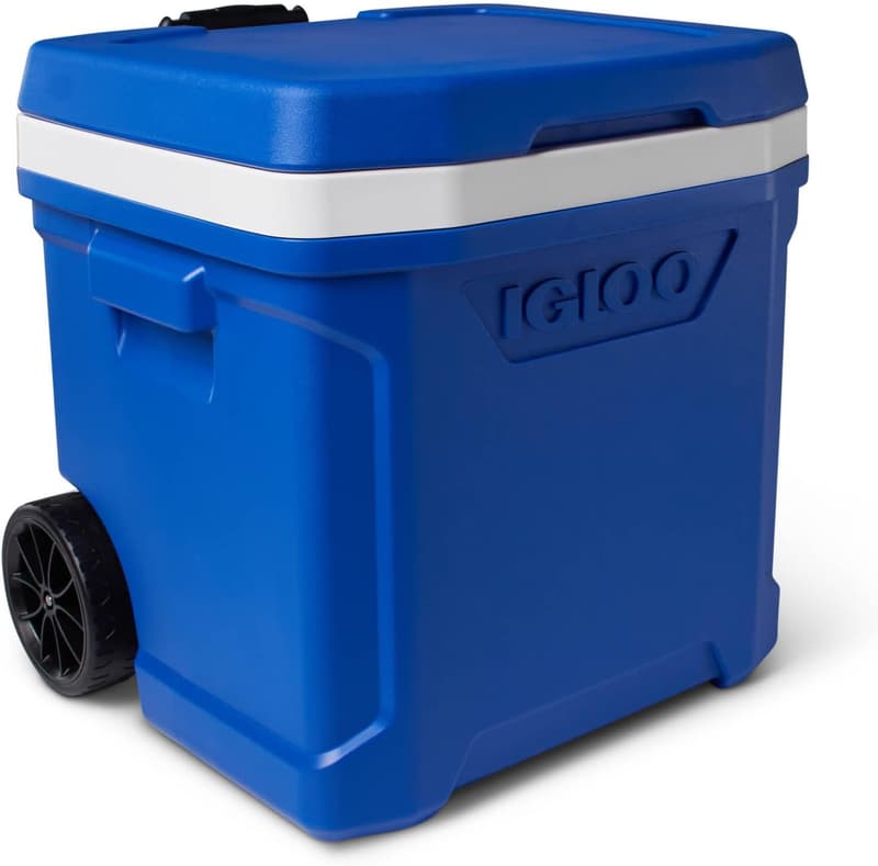 Portable 28 Qt Insulated Cooler with Wheels for Outdoor Use