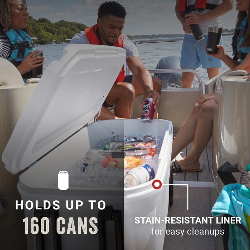 Coleman Marine Cooler with UV Guard, Keeps Ice 3+ Days