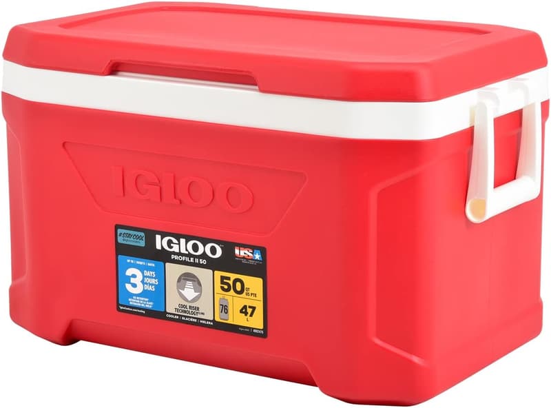 50 Quart Igloo Profile II Cooler Box for Outdoor Activities