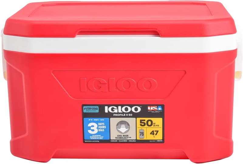 50 Quart Igloo Profile II Cooler Box for Outdoor Activities