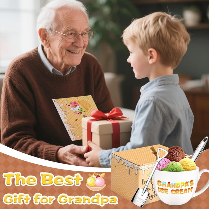 Personalized 24oz Ice Cream Bowl for Dad's Birthday
