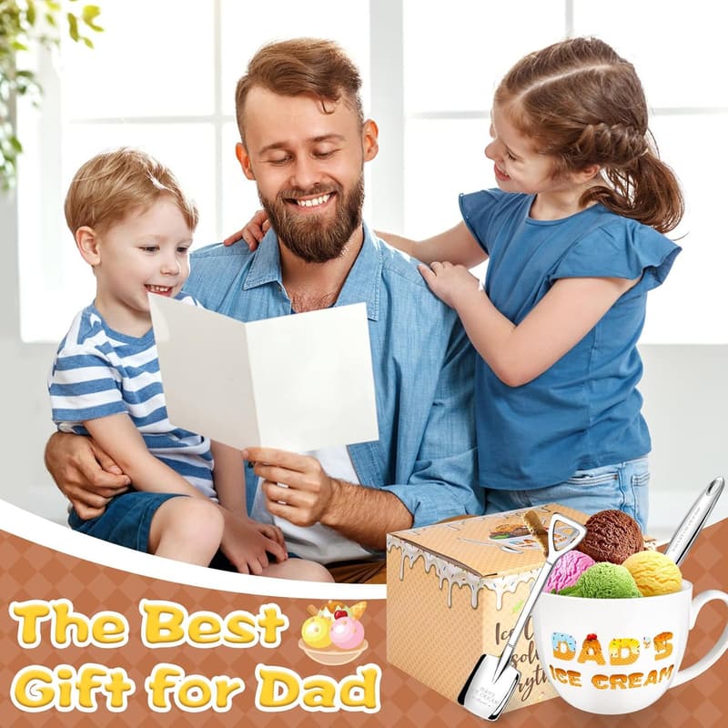 Personalized 24oz Ice Cream Bowl for Father's Day Gift