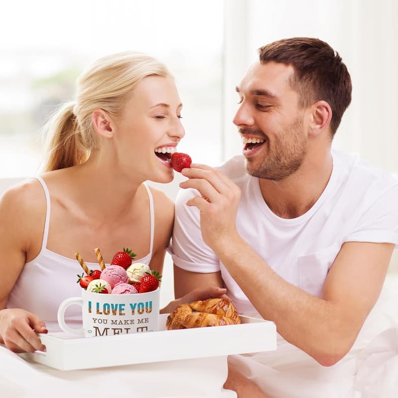 Romantic Ice Cream Bowl Set for Him - Perfect Birthday Gift