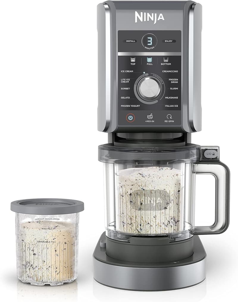 Ninja CREAMi Deluxe 11-in-1 Ice Cream Maker with XL Tubs