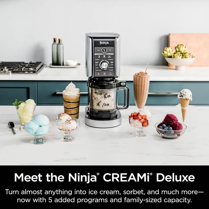 Ninja CREAMi Deluxe 11-in-1 Ice Cream Maker with XL Tubs