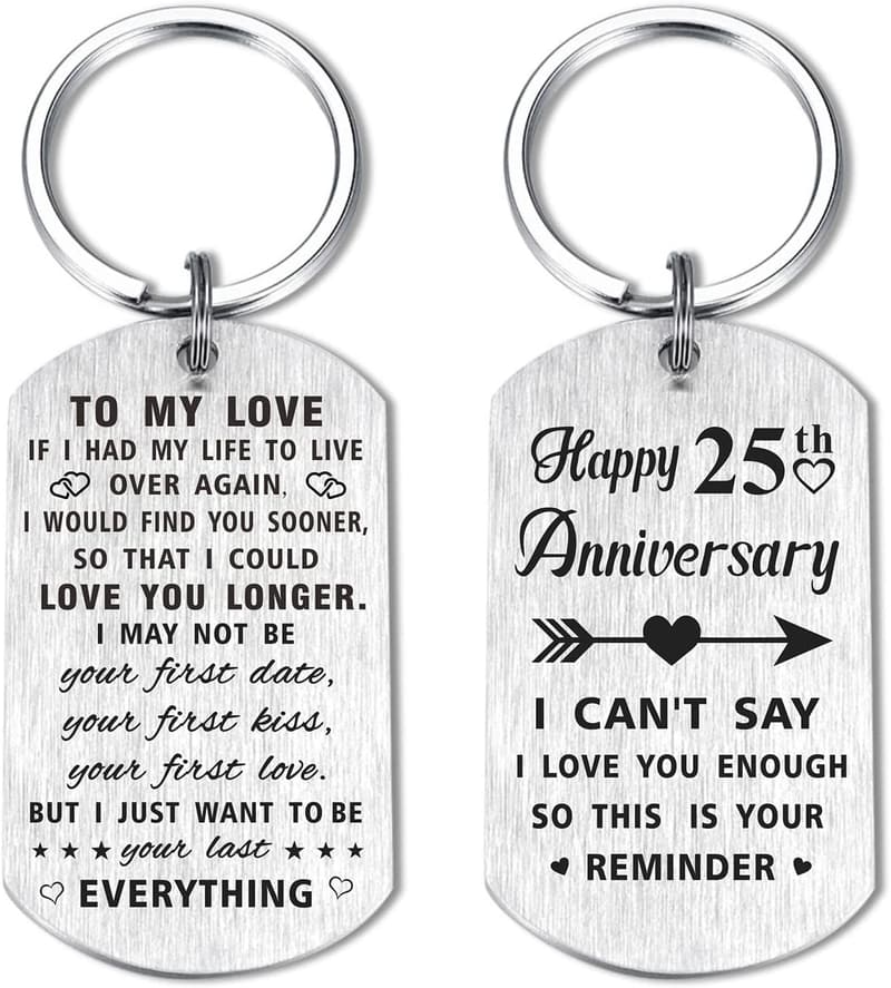 Happy Anniversary Keychain Gift for Couples