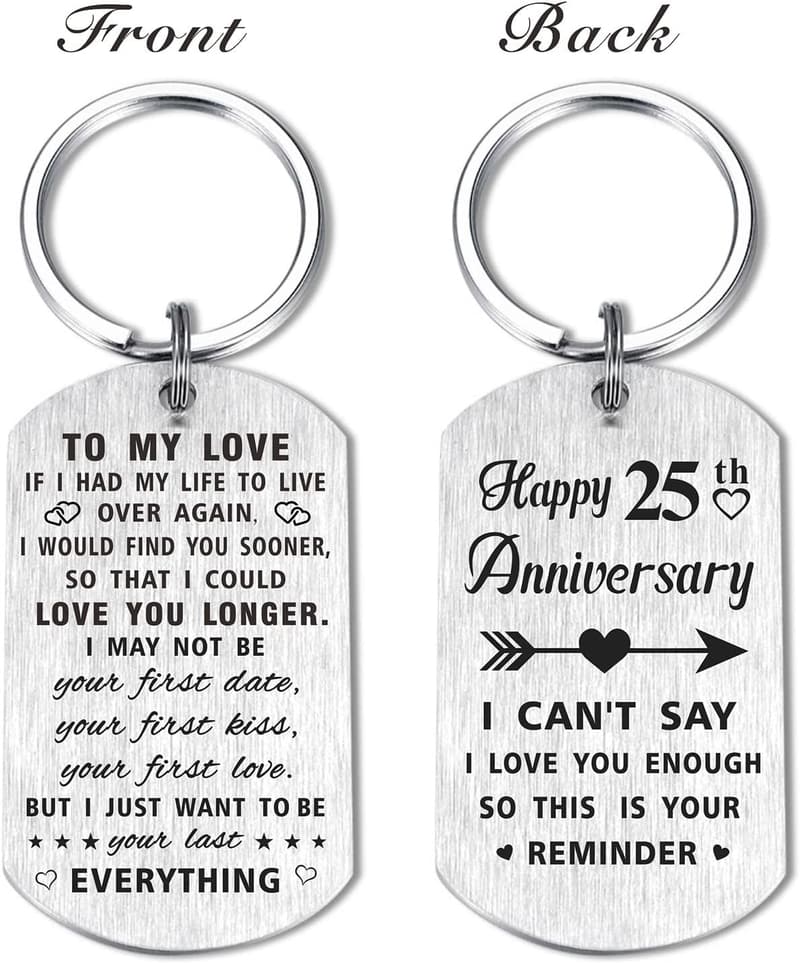 Happy Anniversary Keychain Gift for Couples