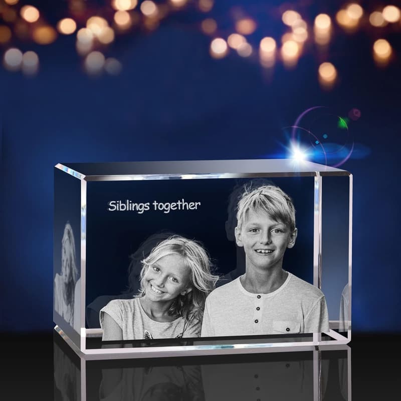 Customized 3D Crystal Photo Gift for Wife - Unique Keepsake