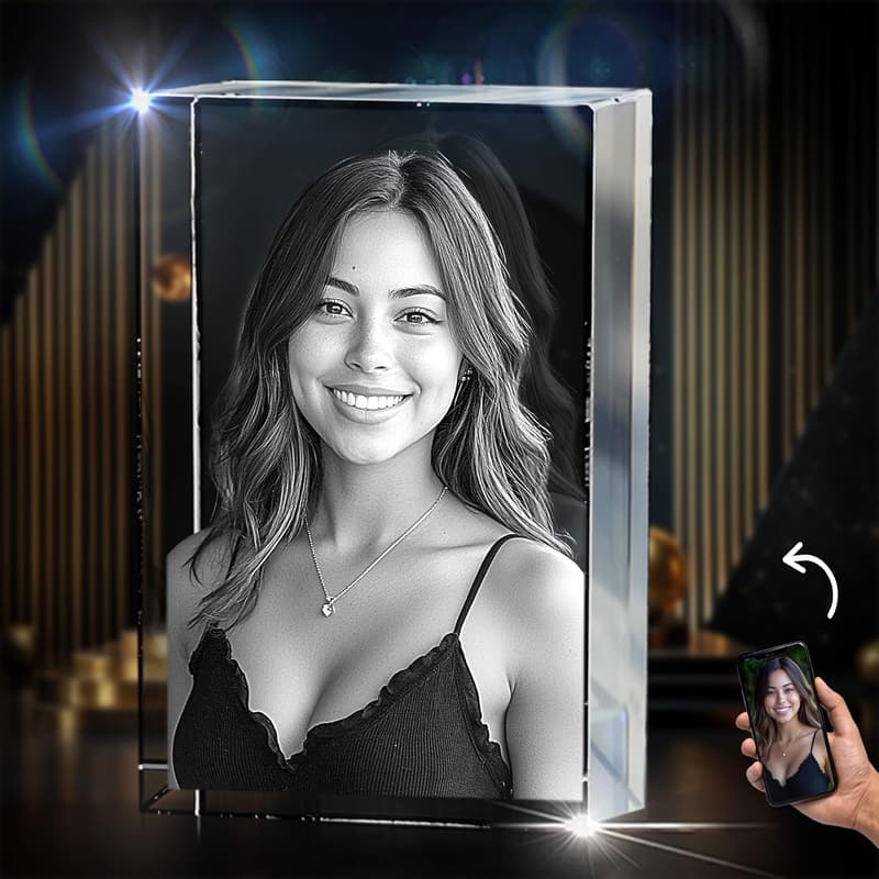 Personalized 3D Crystal Photo - Memorial Gift for Loved Ones