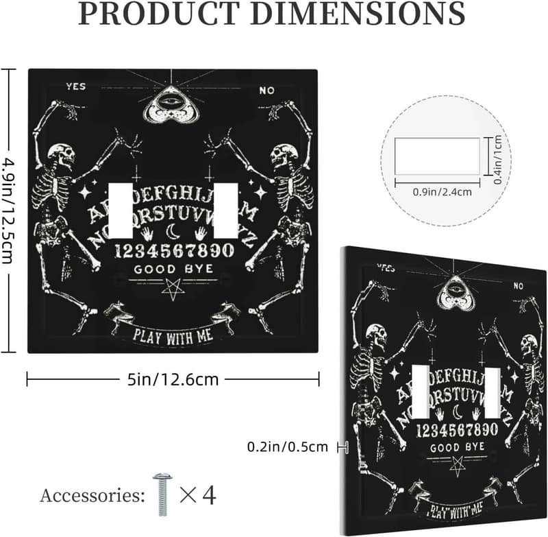 Halloween Skull Double Toggle Light Switch Wall Plate