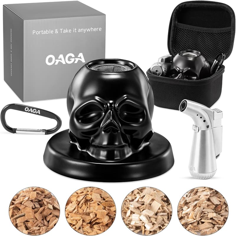 Portable Whiskey Smoker Kit with Torch and Wood Chips - Perfect Gift for Father's Day