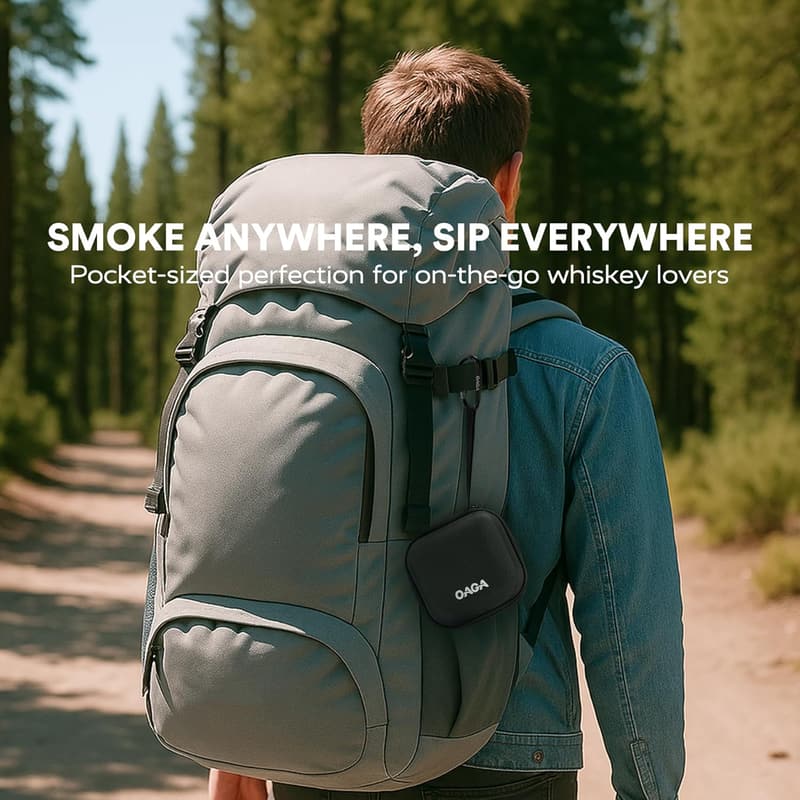 Portable Whiskey Smoker Kit with Torch and Wood Chips - Perfect Gift for Father's Day