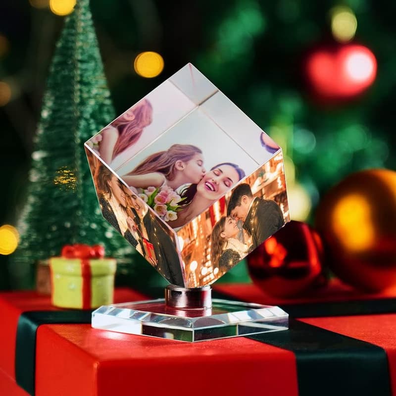 Personalized 3D Crystal Photo Gift for Dad