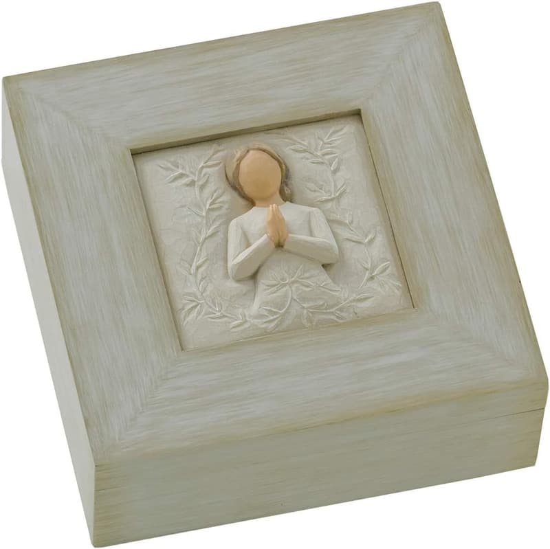 Memory Box with Sculpted Angel - Message of Love & Friendship