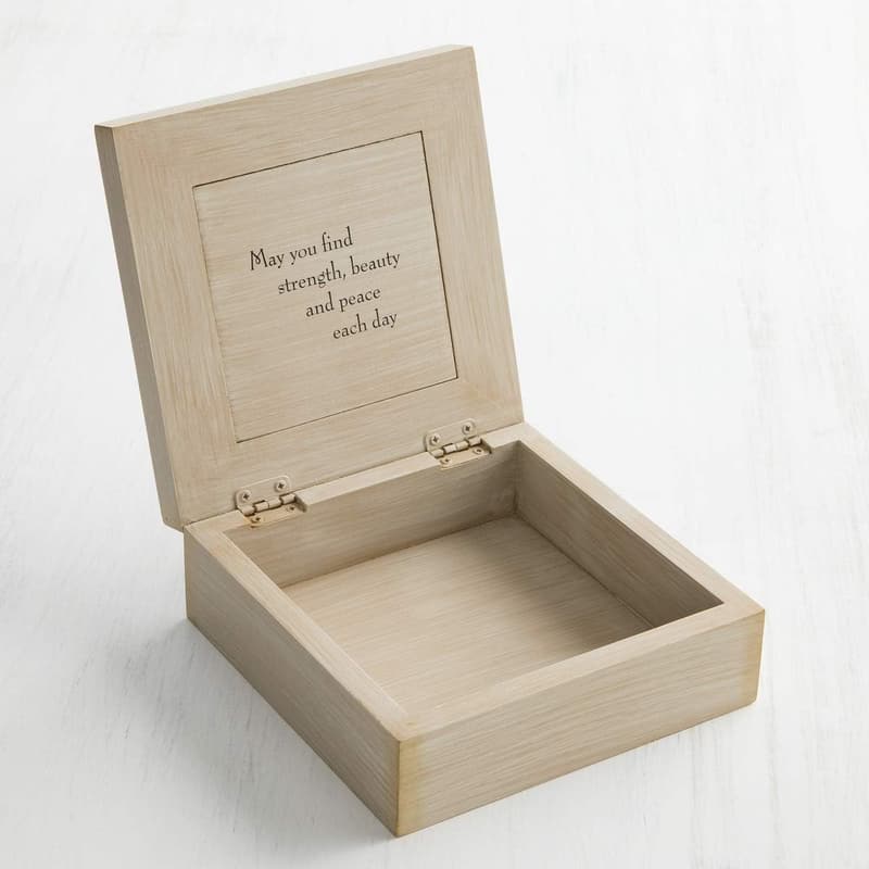 Memory Box with Sculpted Angel - Message of Love & Friendship