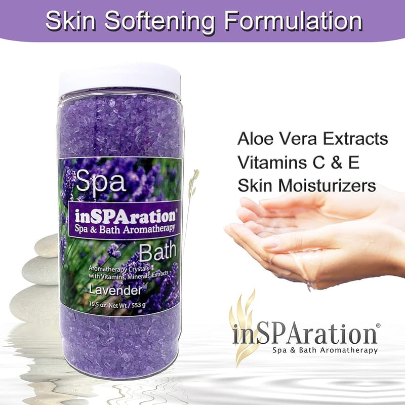 Lavender Spa Crystals for Hot Tubs - 19 oz