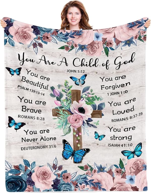 Faith-Based Blanket Gift for Women - 50x60 in.