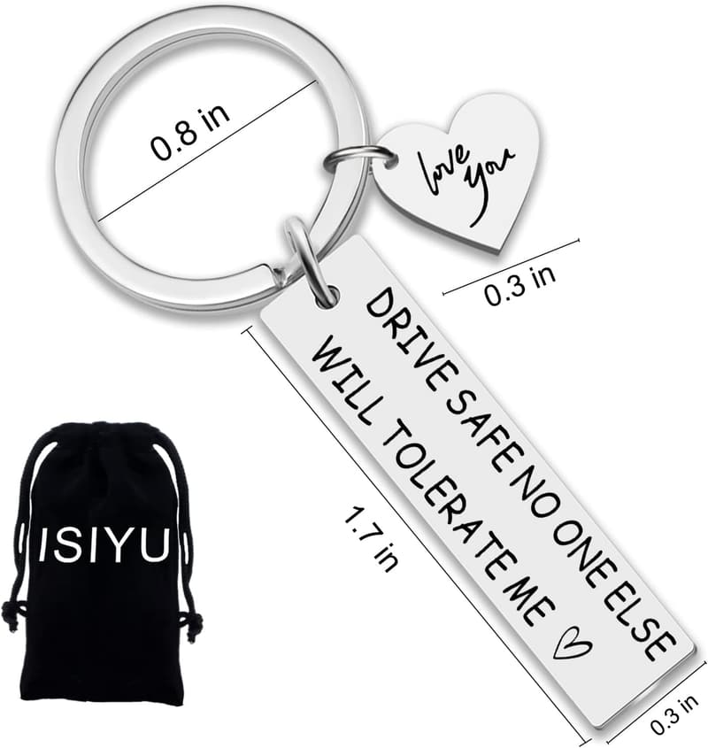 Drive Safe Keychain for Husband - Birthday or Anniversary Gift