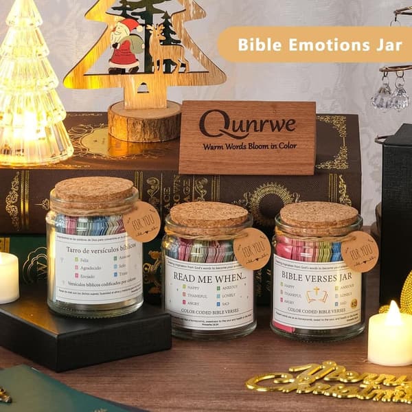 Inspirational Bible Verse Jar, Prayer Cards Gift for Graduates & Moms