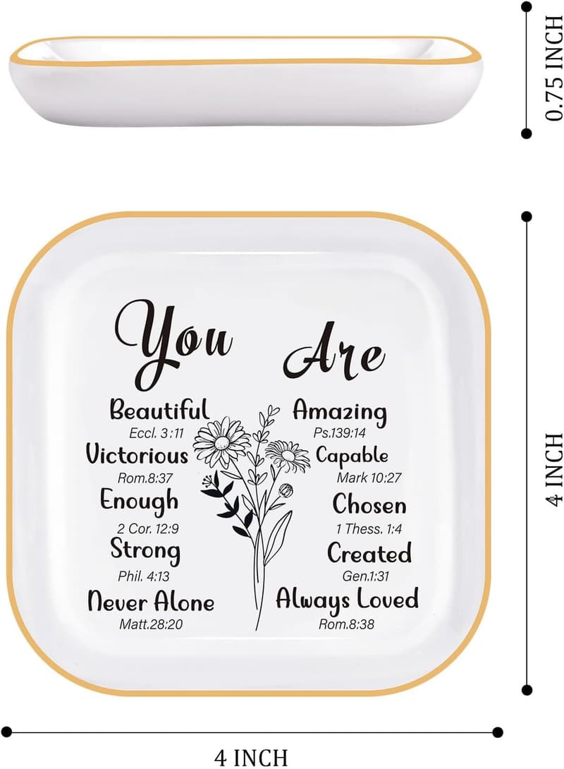 Inspirational Christian Jewelry Dish for Women - Spiritual Gift