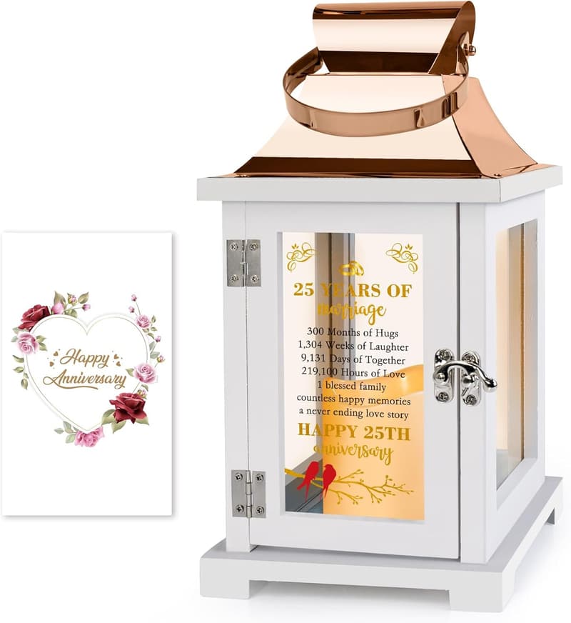 25th Anniversary Lantern - Perfect Gift for Couples