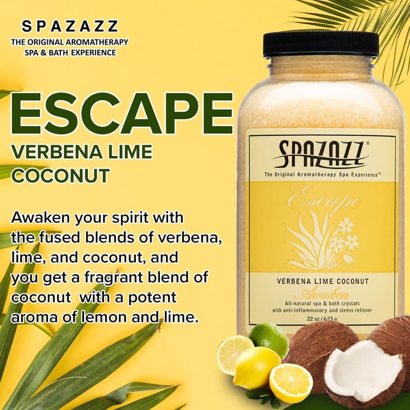 Lime Coconut Spa and Bath Crystals, 22 Ounces