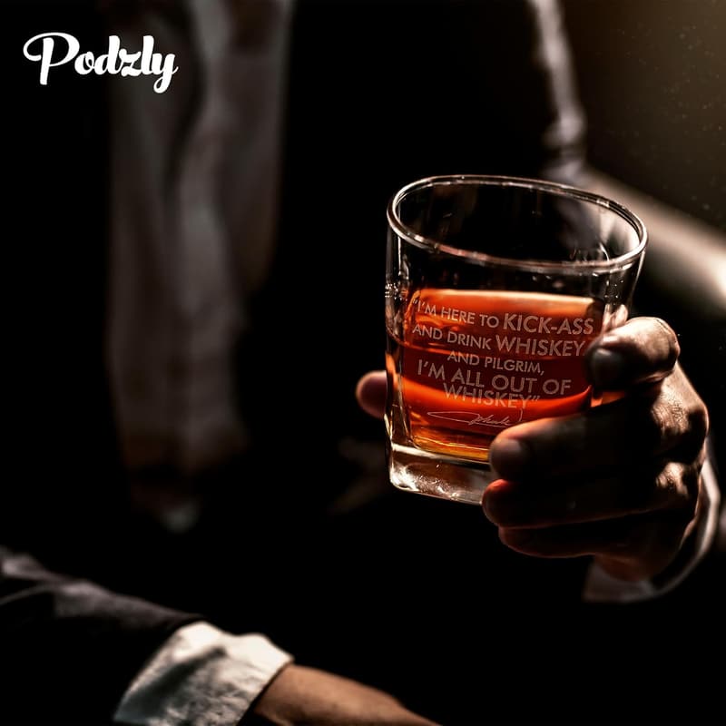 John Wayne Quote Whiskey Glass - Ideal Gift for Dads, 10 oz