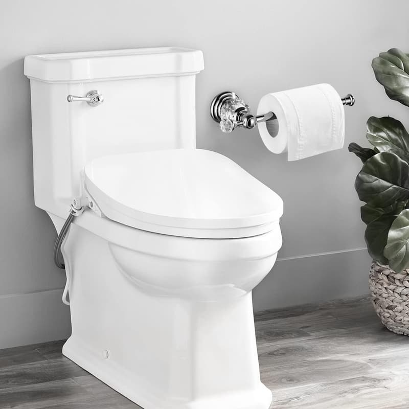 Modern Silver Wall-Mounted Toilet Paper Holder in Zinc Alloy