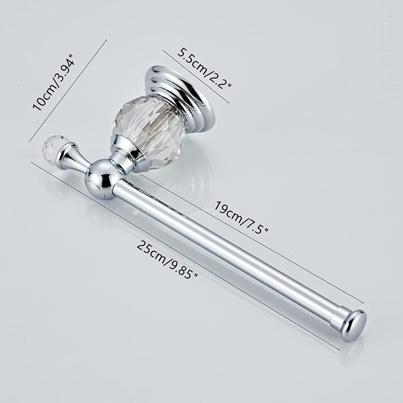 Modern Silver Wall-Mounted Toilet Paper Holder in Zinc Alloy