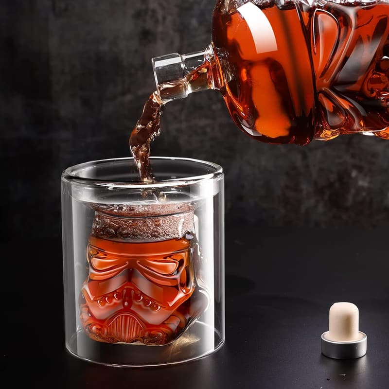 Whiskey Carafe and Glass Set for Men - 150ml, 2 Pieces