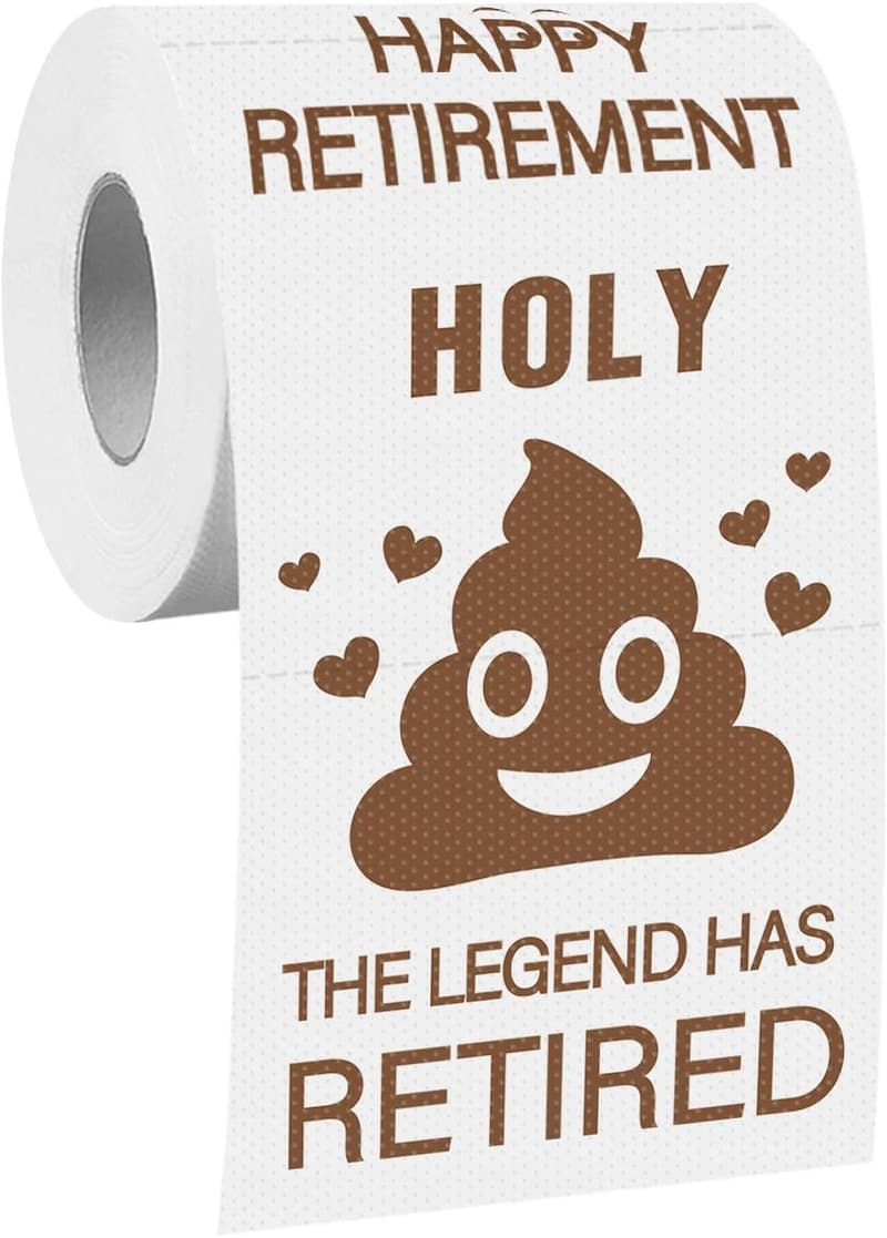 Funny Retirement Toilet Paper Gift for Co-Workers